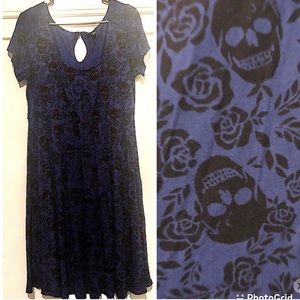Torrid skull skater dress sz 1X